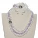 15-18 inches 3 Rows 8mm Shell Pearl Necklace