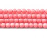 16 inches 10-10.5mm Pink Round Natural Coral Beads Loose Strand