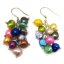 3 inches 6-7mm Grape Style Multicolor Oval Pearl 925 Silver Hook Earring