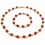 18 inches 7-8mm Carnelian & Natural Pearl Necklace Set