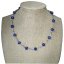 17 inches 8-9mm Blue Natural Baroque Pearl Link Chocker Necklace