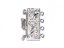 3 rows 10-16mm White Silver Rectangular Jewelry Clasp
