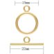 Wholesale 15x22mm Yellow Gold Filled Toggle Clasp