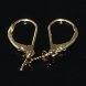 14K Yellow Solid Gold Lever Back Ear Wire with Bail,Sold by Pair