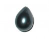 12x16mm Black Half Hole Raindrop Shell Pearls Loose Bead