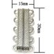 Wholesale 15x30mm 5 Rows Silver Magnetic Necklace Clasp