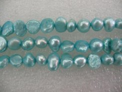 16 inches Sky Blue Natural Nugget pearls Loose Strand