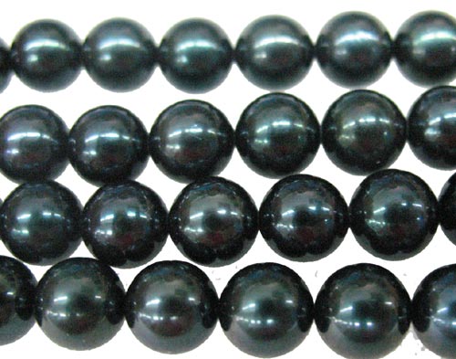 16 inches AAA 8.0-8.5mm Round Black Akoya Pearls Loose Strand