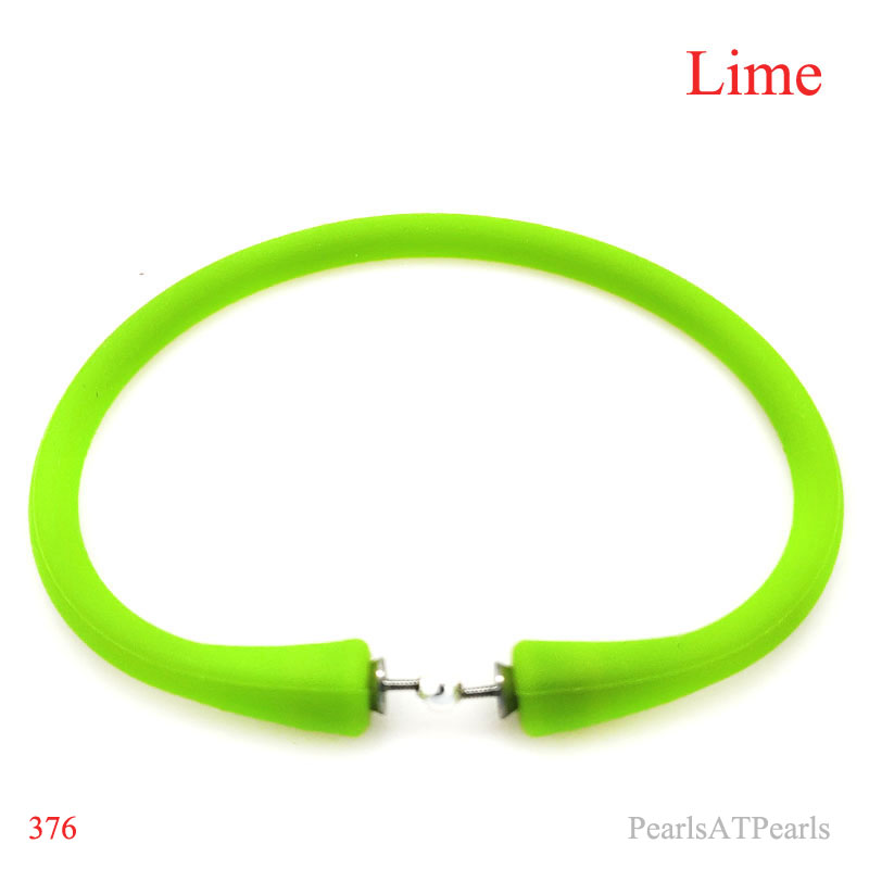 Wholesale Lime Green Rubber Silicone Band for DIY Bracelet