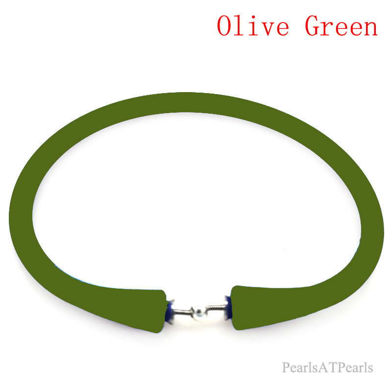 Wholesale Olive Green Rubber Silicone Band for DIY Bracelet