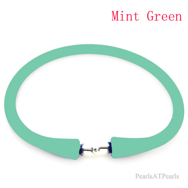 Wholesale Mint Green Rubber Silicone Band for DIY Bracelet