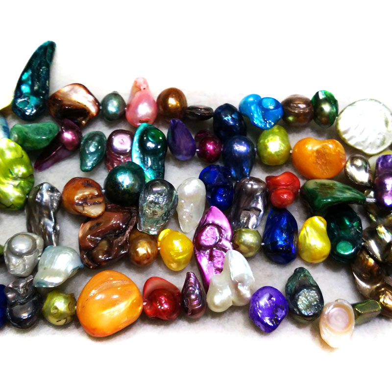 16 inches 8-13mm Multicolor Blister Pearls Loose Strand