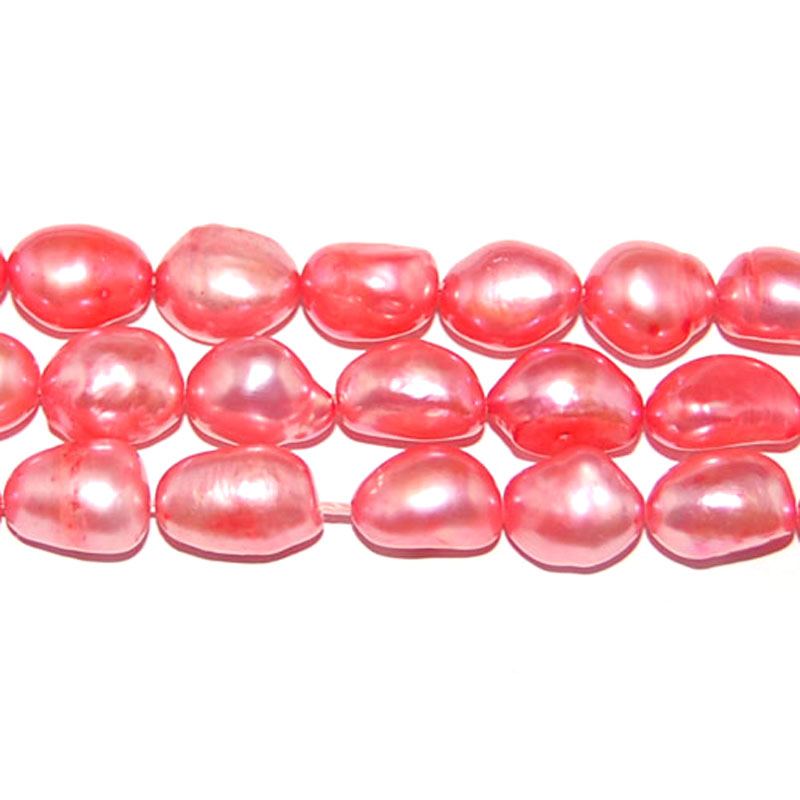 16 inches 8-10mm Pink Baroque Pearls Loose Strand