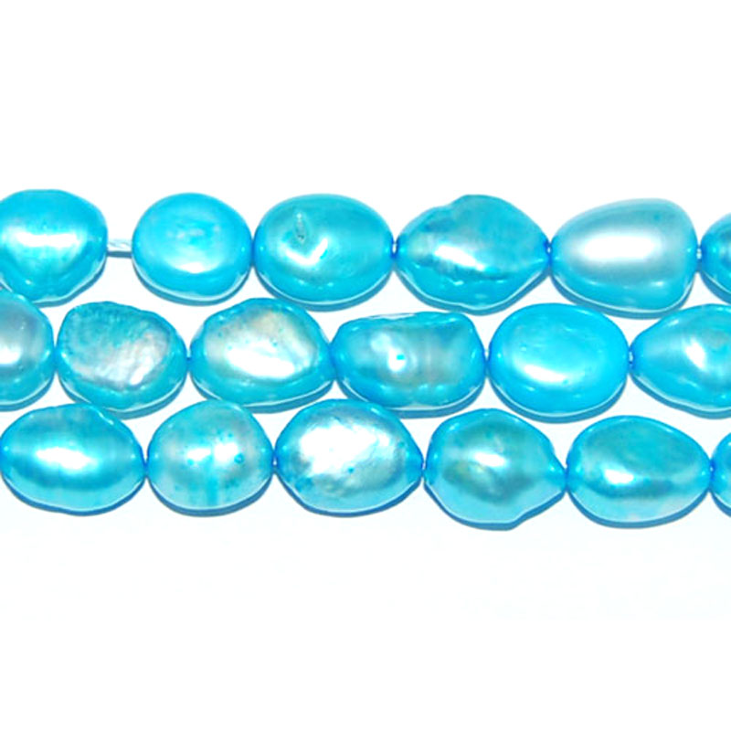 16 inches 8-10mm Blue Baroque Pearls Loose Strand