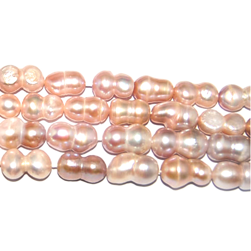 16 inches 10-11mm Lavender Peanut Baroque Pearls Loose Strand