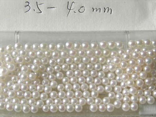 3.5-4.0 mm AAA White Loose Akoya Pearls,Sold by Pair