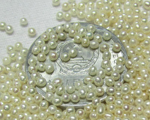 Wholesale 2-3 mm AA White Round Seed Freshwater Loose Pearls,Sold by Piece