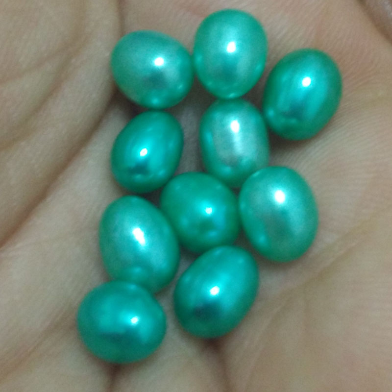 Wholesale AA+ Acid Blue Rice Loose Oyster Pearls,Sold by Piece