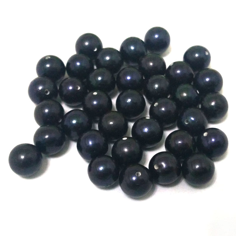 8-9mm AA+ Half Drilled Black Round Loose Pearls,Sold by Piece