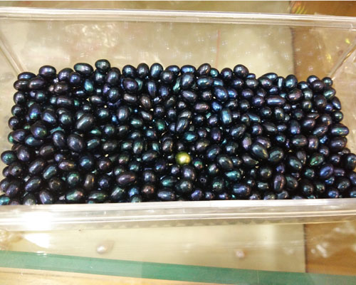 6-7mm AAA Half Hole Dark Blue Raindrop Loose Pearls,Sold by Piece