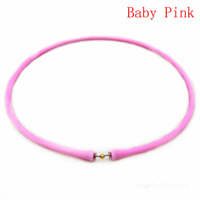 Wholesale Baby Pink Rubber Silicone Band for Custom Necklace