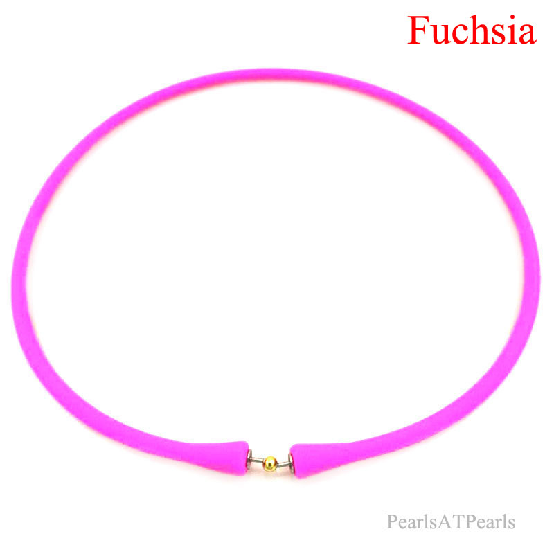 Wholesale Fuchsia Rubber Silicone Band for Custom Necklace