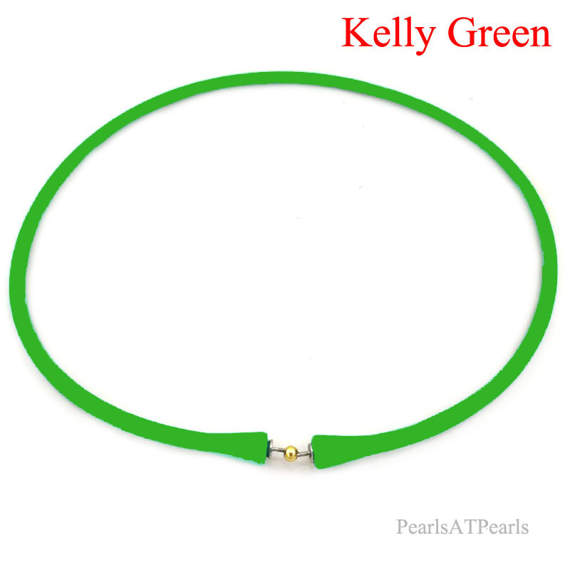 Wholesale Kelly Green Rubber Silicone Band for Custom Necklace