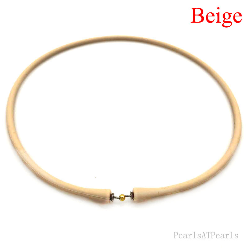 Wholesale Beige Rubber Silicone Band for Custom Necklace