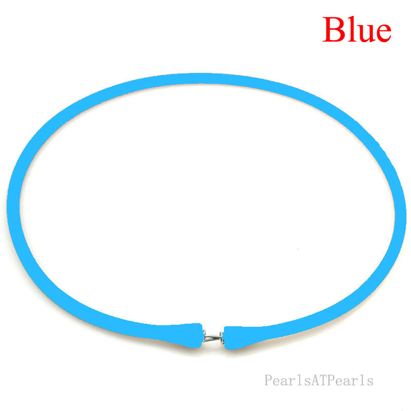 Wholesale Blue Rubber Silicone Band for Custom Necklace