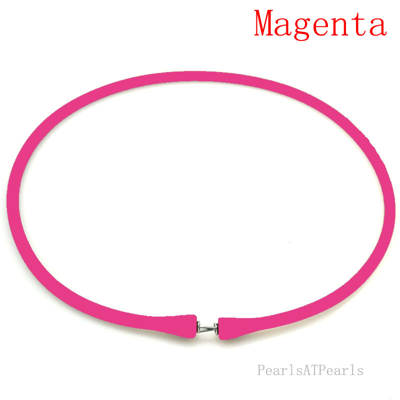 Wholesale Magenta Rubber Silicone Cord for DIY Necklace