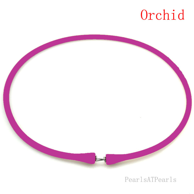 Wholesale Orchid Rubber Silicone Cord for DIY Necklace