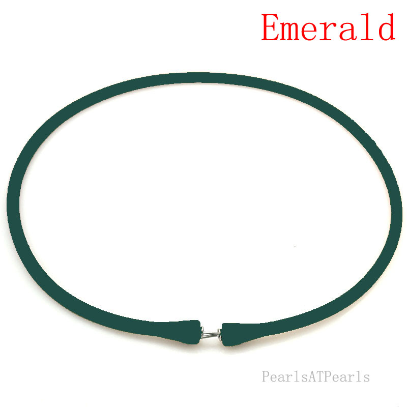 Wholesale Emerald Rubber Silicone Band for DIY Necklace