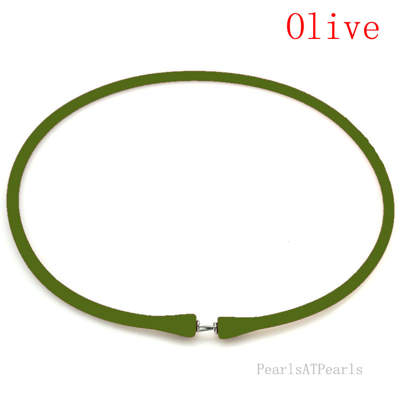 Wholesale Olive Green Rubber Silicone Cord for DIY Necklace