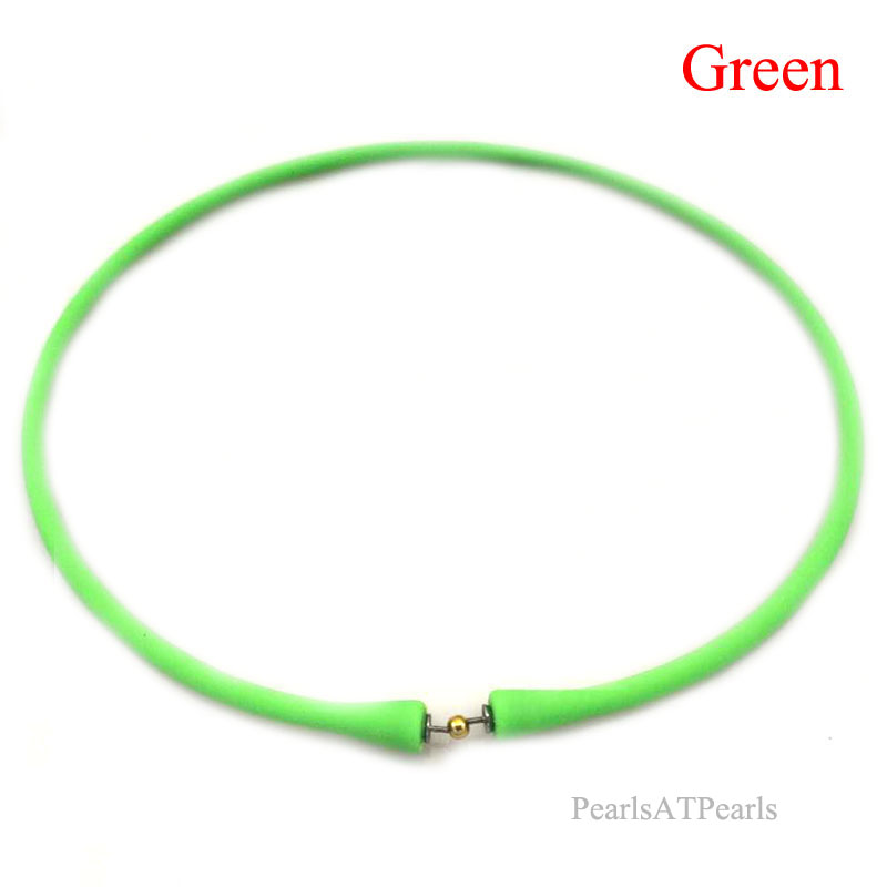 Wholesale Green Rubber Silicone Band for Custom Necklace