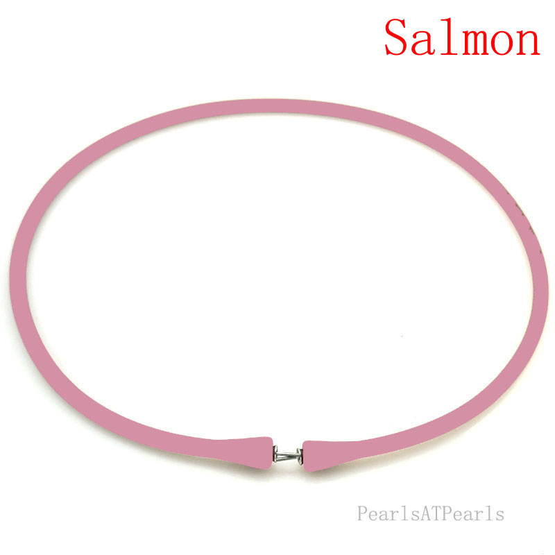 Wholesale Salmon Rubber Silicone Band for Custom Necklace