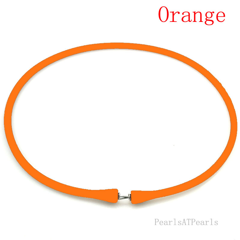 Wholesale Orange Rubber Silicone Band for Custom Necklace