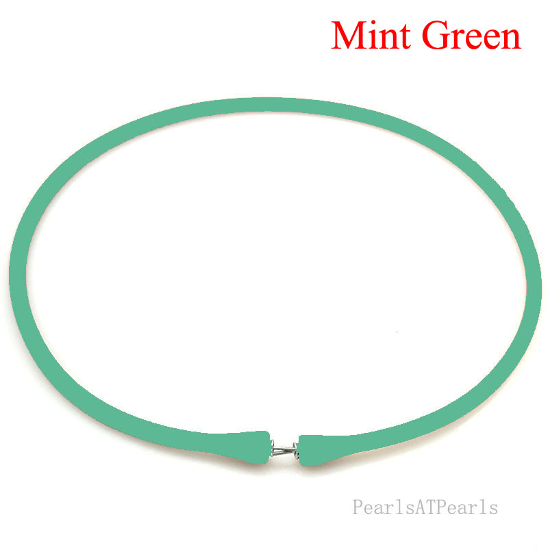 Wholesale Mint Green Rubber Silicone Cord for DIY Necklace