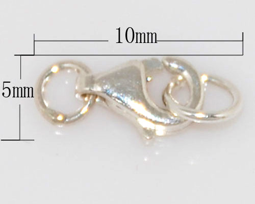5-10mm Shrimp Shaped 925 Sterling Silver Clasp