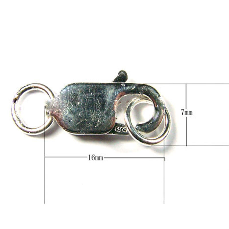 7*16 mm Lobster 925 Silver Jewelry Clasp