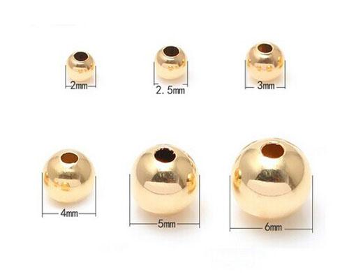 NF0068 14k Yellow Gold Ball Spacer Bead