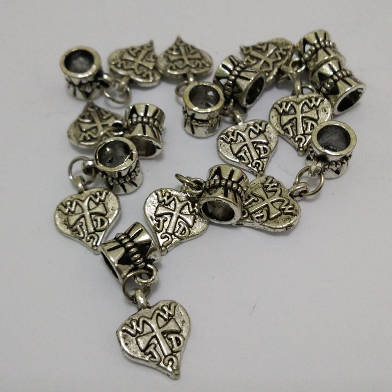 Wholesale Heart Style Sterling Silver Charms for Braeclet