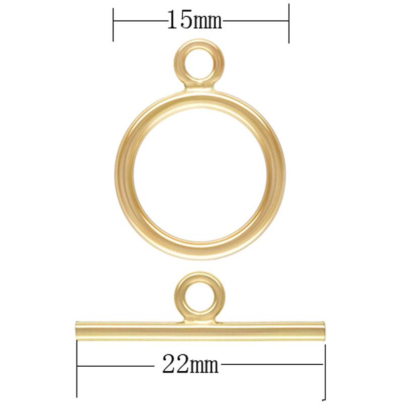 Wholesale 15x22mm Yellow Gold Filled Toggle Clasp