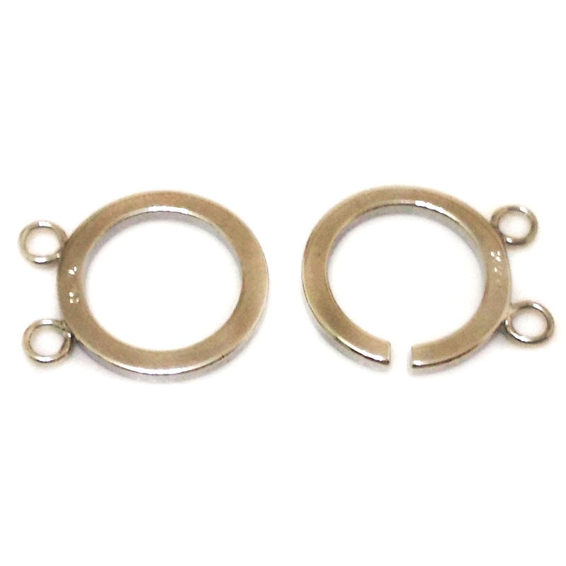 Wholesale 18 mm Double Row Circle 925 Silver Clasp