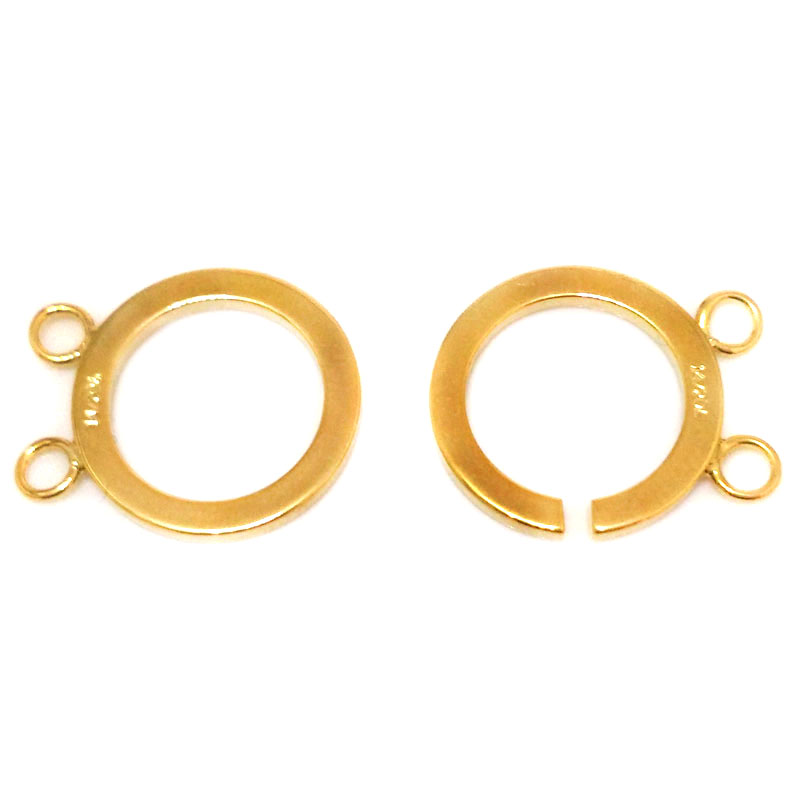 Wholesale 18 mm Double Row Gold Plated Circle 925 Silver Clasp