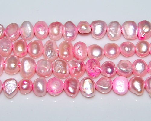 16 inches Light Pink Natural Nugget Pearls Loose Strand