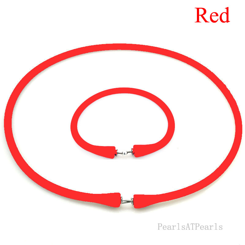 Wholesale Red Rubber Silicone Band for Custom Necklace Set