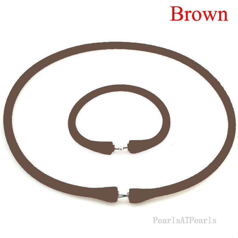 Wholesale Brown Rubber Silicone Band for Custom Necklace Set