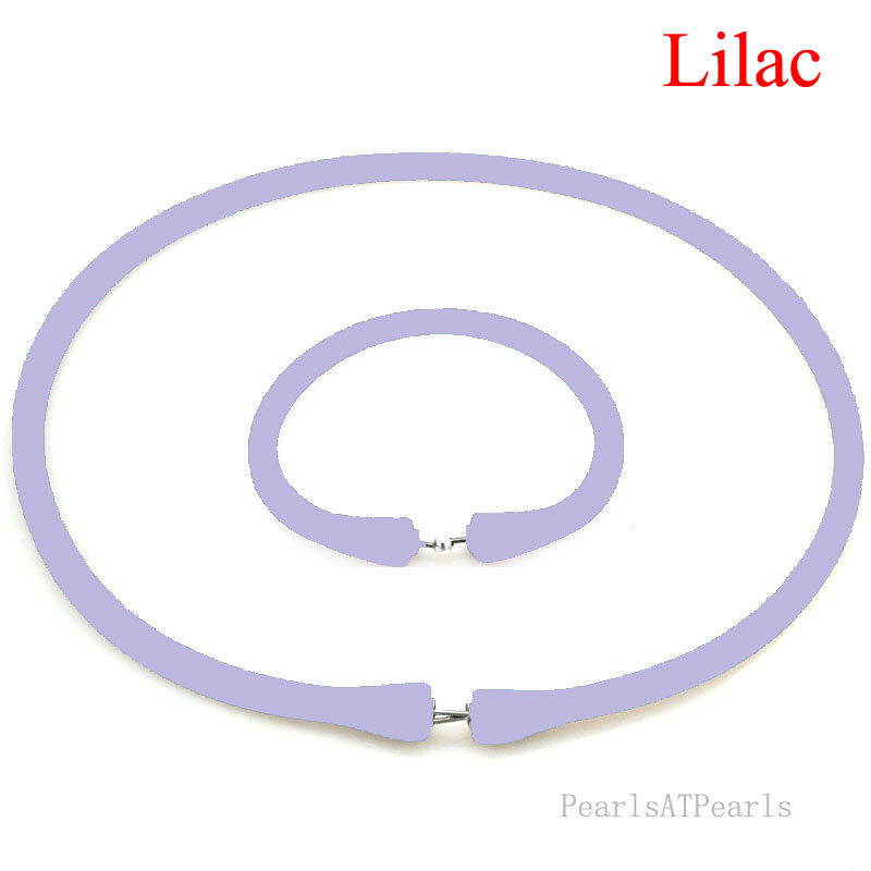 Wholesale Lilac Rubber Silicone Band for Custom Necklace Set