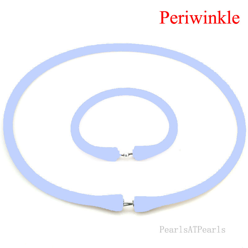Wholesale Periwinkle Rubber Silicone Band for Custom Necklace Set