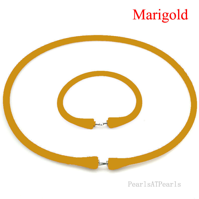 Wholesale Marigold Rubber Silicone Band for Custom Necklace Set